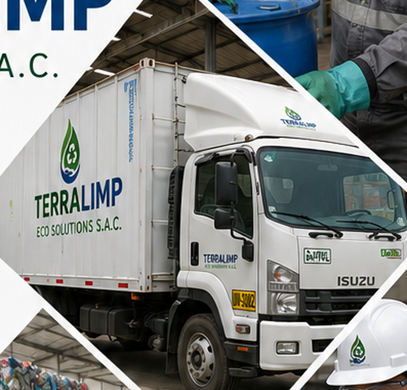 Camión de TERRALIMP presentado en el brochure corporativo